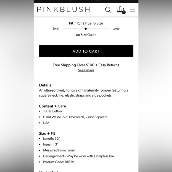 Never worn Pink blush Bubblegum pink maternity romper - Picture 4 of 4